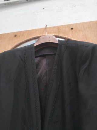 Blazer lungo nero con bottoni