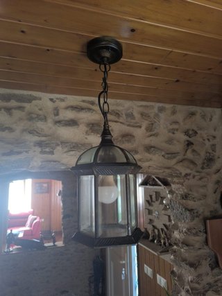 Lámpara colgante rústica farol