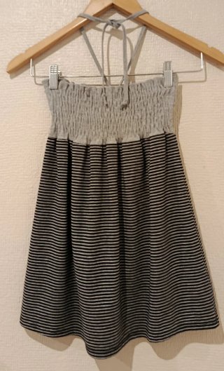 Camiseta nst Talla Única Rayas Gris y Negro