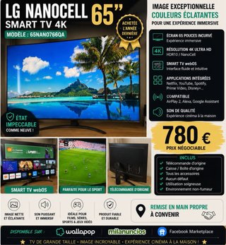 OCASIÓN A APROVECHAR TV LG 65" Smart TV 4K Nanocel