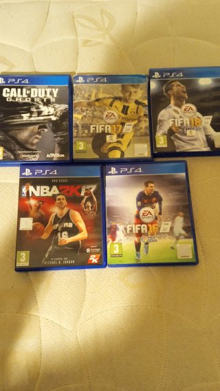 Lote 5 Juegos PS4: FIFA, Call of Duty, NBA