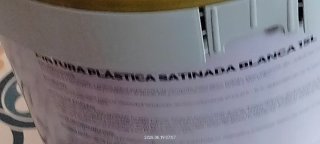 Pintura Plástica Blanca Satinada 15L