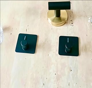 Set 5 Accesorios de Baño Negro/Dorado nuevos