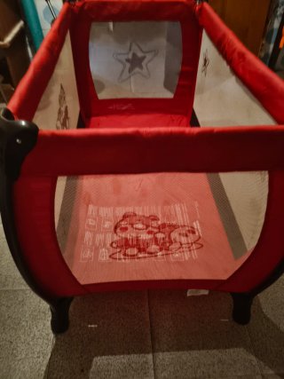 Cuna de viaje plegable con colchón