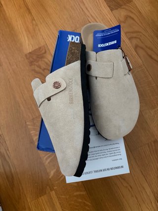 Zuecos Birkenstock Boston Beige Talla 40