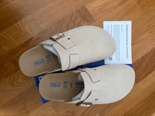 Zuecos Birkenstock Boston Beige Talla 40