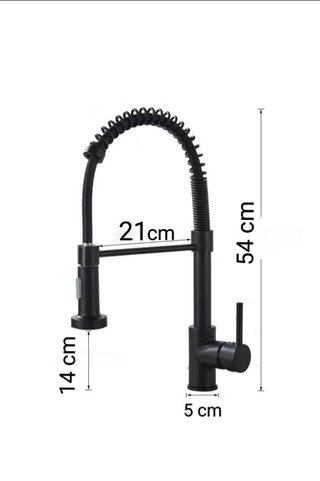 Grifo cocina nuevo negro extraible fregadero