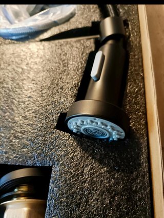Grifo cocina nuevo negro extraible fregadero