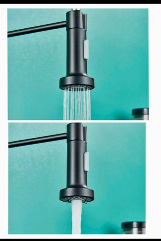 Grifo cocina nuevo negro extraible fregadero