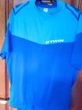 Maglia Ciclismo Btwin Blu Taglia XL