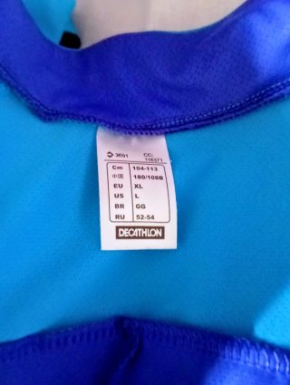 Maglia Ciclismo Btwin Blu Taglia XL