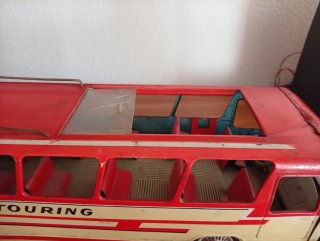 Autobús Juguete Joustra TOURING Rojo y Crema