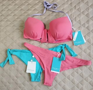 Bikini Énfasis Talla L (95) Rosa y Turquesa