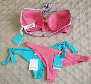 Bikini Énfasis Talla L (95) Rosa y Turquesa