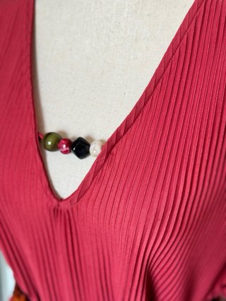 Vestido Sfera Túnica Rojo Talla S