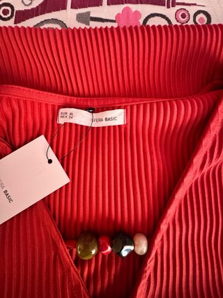 Vestido Sfera Túnica Rojo Talla S