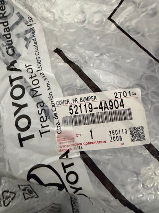Paragolpes Toyota Rav4 2013-2015 Blanco