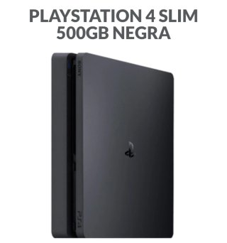 PS4 Slim 500GB Negra + Juegos + Mando