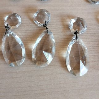 Lágrimas de cristal para lámparas, 6 cms