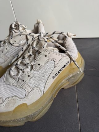 Balenciaga Triple S Talla 35 Beige/Blanco