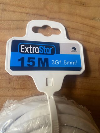 Cable Extensión 15M 3G1.5mm² Blanco