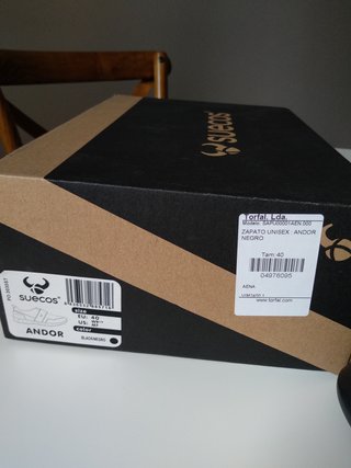 Zapatos Suecos Andor Negro Talla 40 Nuevos