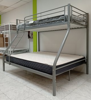 ¡Litera Matrimonial Gris + 2 Colchones. ¡OFERTA!
