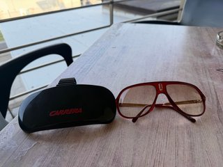 Gafas Carrera Aviador Rojas y Doradas