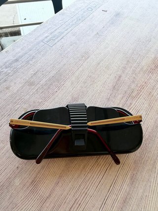 Gafas Carrera Aviador Rojas y Doradas