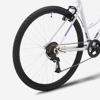 Bicicleta Trekking Cuadro Bajo Expl 50 Gris