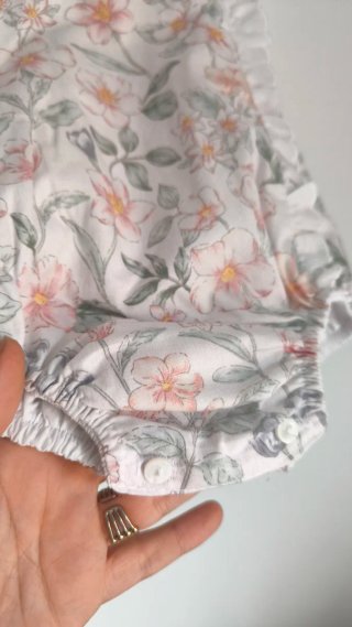 Peto ranita bebé flores algodón nuevo 6 meses