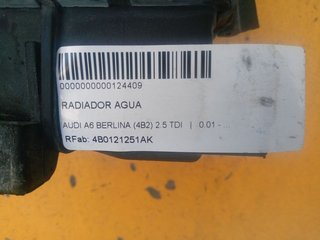 AUDI A6 BERLINA (4B2) 2.5 TDI RADIADOR AGUA