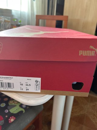 Zapatos Puma Grounded Perf Gris/Blanco Talla 44.5