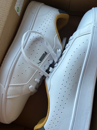 Zapatos Puma Grounded Perf Gris/Blanco Talla 44.5