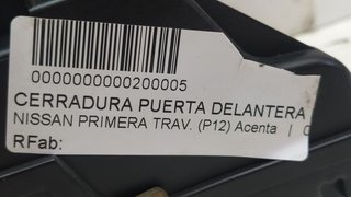 NISSAN PRIMERA TRAV. (P12) Acenta CERRADURA PUERTA DELANTERA DERECHA