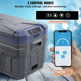 Refrigerador de Coche, Refrigerador de Coche de 12 Voltios, Congelador Portátil de Zona Única de 30 L con Luz Incorporada, -4℉-68℉, Compresor Enfriador de 12/24V CC y 100-240V CA para Exterior, Ca...