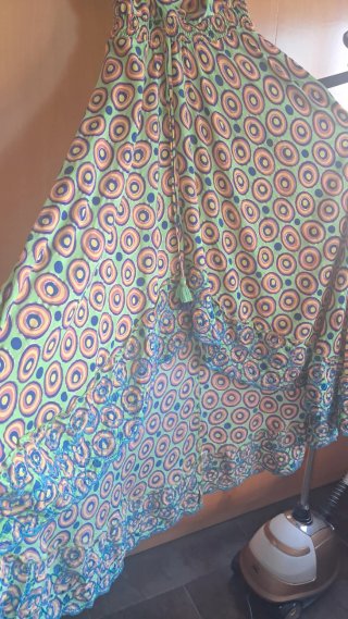 Vestido largo estampado retro boho chic T. M