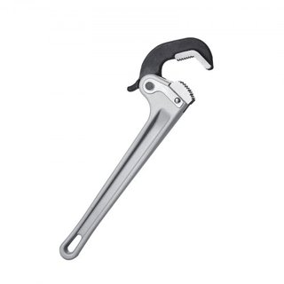 Llave de tubo, llave de tubo recta de aluminio de 14", ajuste automático de mandíbula, llave de plomería ajustable, fácil de llevar, mango ergonómico, diseño colgable, para tuberías de agua, repar...