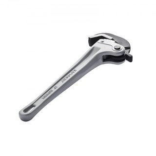 Llave de tubo, llave de tubo recta de aluminio de 14", ajuste automático de mandíbula, llave de plomería ajustable, fácil de llevar, mango ergonómico, diseño colgable, para tuberías de agua, repar...