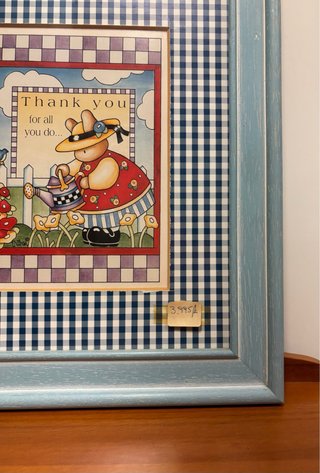 Coppia di quadri infantili vintage a quadri