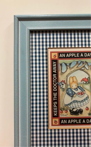 Coppia di quadri infantili vintage a quadri