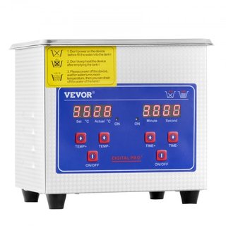 Limpiador Ultrasónico Profesional, Limpiador de Joyería Ultrasónico de 0.3 L con Temporizador Digital y Calentador, Limpiador Sónico Industrial de Acero Inoxidable de 40kHz para Gafas, Relojes, An...
