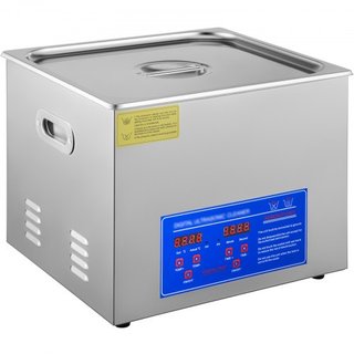 Máquina de Limpieza Ultrasónica de 15L Máquina de Limpieza Ultrasónica de Acero Inoxidable Calentador Digital Temporizador Limpieza de Joyería para Uso Comercial Personal en Casa (15L)