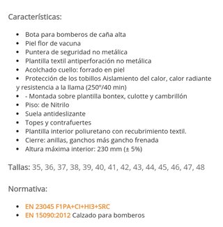 Botas de seguridad ignífugas negras