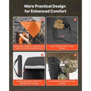 Escondite de Caza, Escondite de 270°, Escondite para Ciervos Pop Up para 2-3 Personas con Bolsa de Transporte, Tienda de Caza Portátil y Resistente, 3 Ventanas Horizontales para Caza de Pavos y Ci...