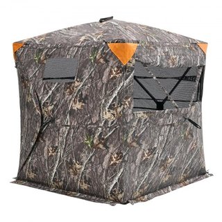 Escondite de Caza, Escondite Terrestre Transparente de 270°, Escondite para Ciervos Plegable para 2-3 Personas con Bolsa de Transporte, Tienda de Caza Portátil y Resistente, Malla Transparente Uni...