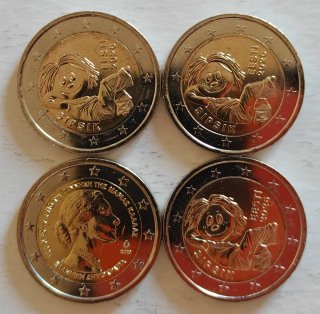 Lote 4 monedas 2 euros Estonia y Grecia