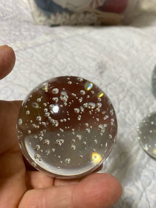 Lote 4 Sfere di Cristallo Murano con Bolle