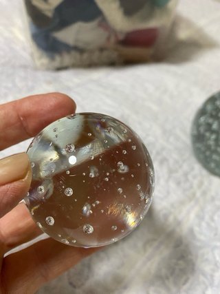 Lote 4 Sfere di Cristallo Murano con Bolle