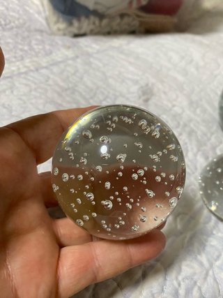 Lote 4 Sfere di Cristallo Murano con Bolle